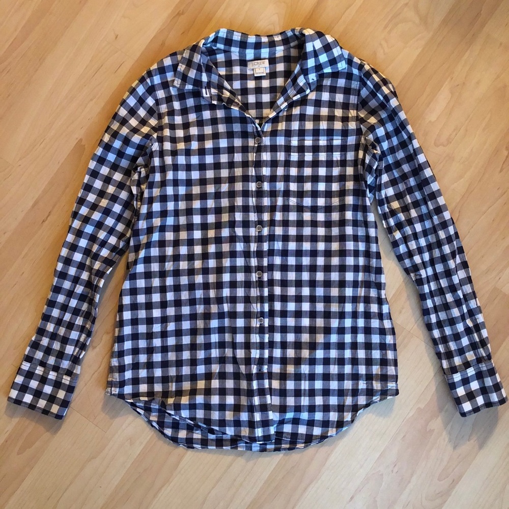 J Crew Factory Checkered Button up shirt